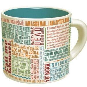 Unemployed Philosophers Great Literary Openings large coffee mug.